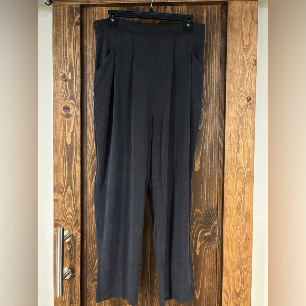 Anthropology Saturday Sunday Cupro Modal Trouser Pants with Button Detail Large